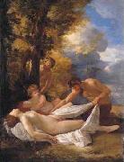 Nicolas Poussin Nymph and satyrs Spain oil painting artist